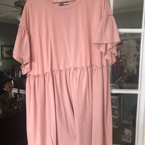 XL Pink babydoll cotton dress